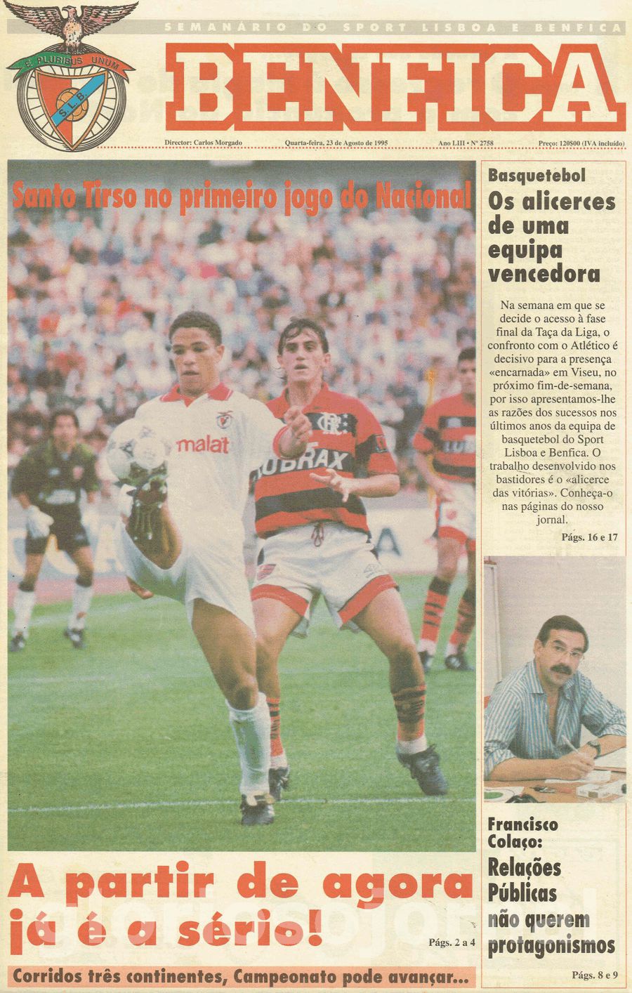 jornal o benfica 2758 1995-08-23
